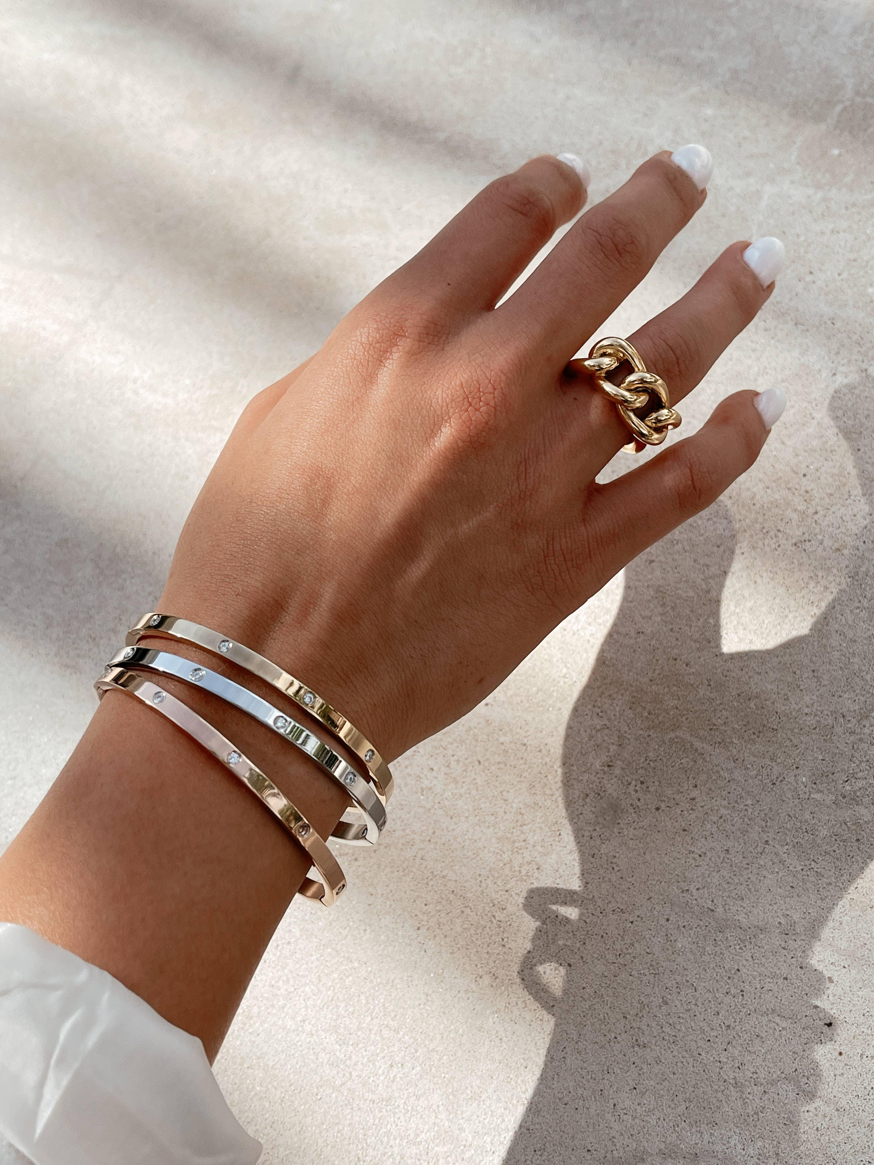 Elsie Gold Stackable Bracelet - Final Sale