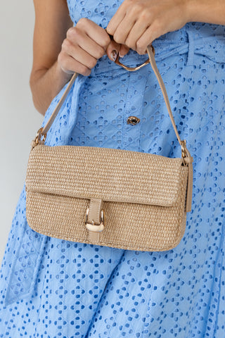 Gloria Straw Crossbody - Natural