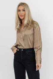 Nolah Mocha Textured Top - Final Sale