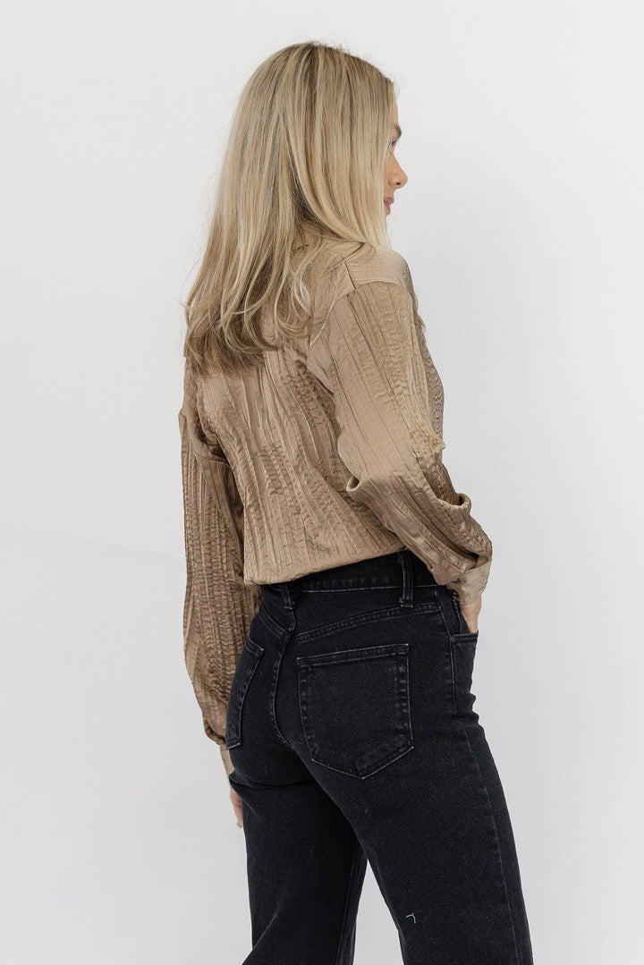 Nolah Mocha Textured Top - Final Sale