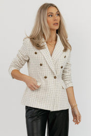 Sutton Tweed Button Blazer - Final Sale