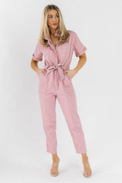 Zahara Mauve Utility Jumpsuit - Final Sale