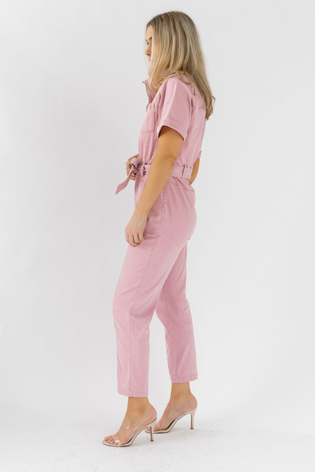 Zahara Mauve Utility Jumpsuit - Final Sale