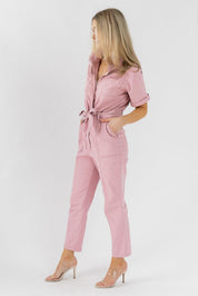 Zahara Mauve Utility Jumpsuit - Final Sale