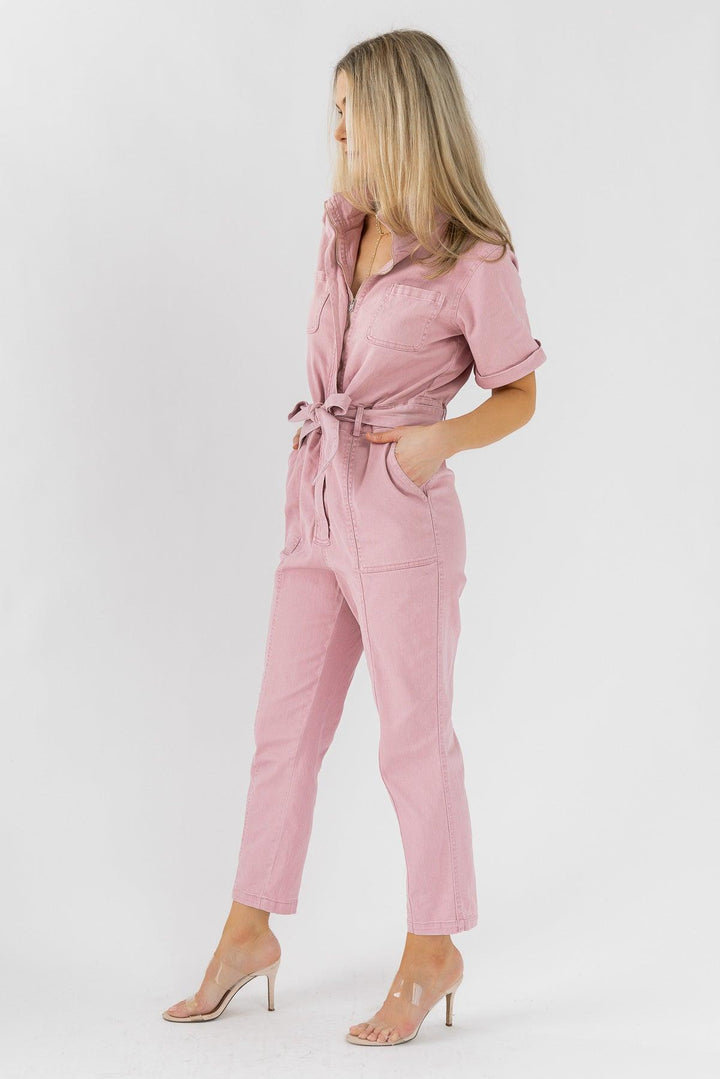 Zahara Mauve Utility Jumpsuit - Final Sale