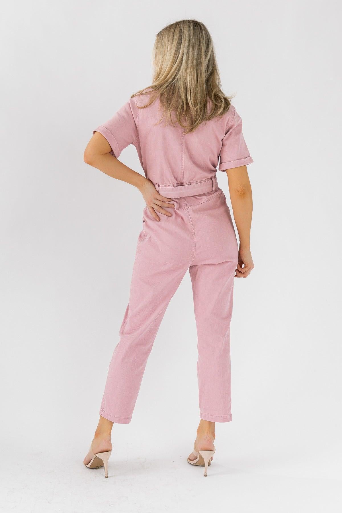 Zahara Mauve Utility Jumpsuit - Final Sale