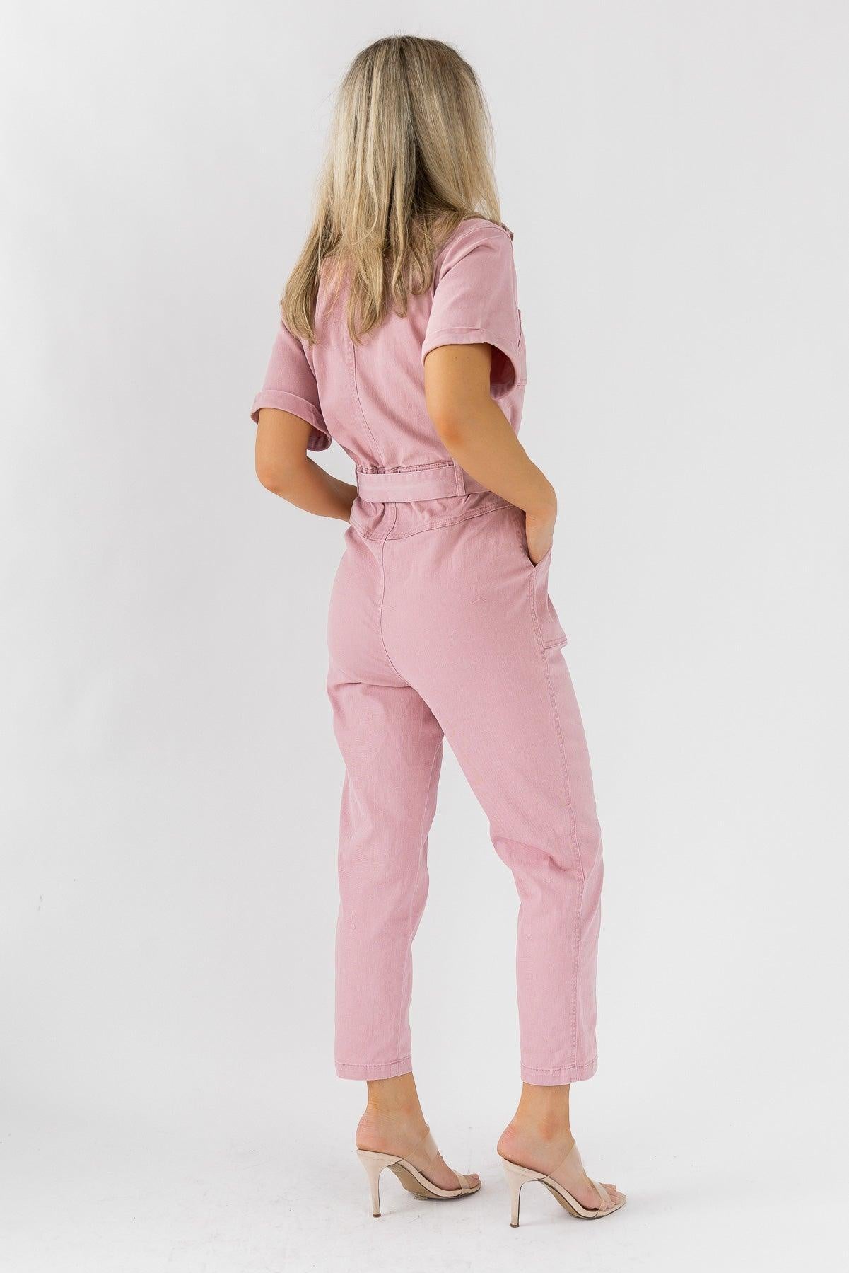 Zahara Mauve Utility Jumpsuit - Final Sale