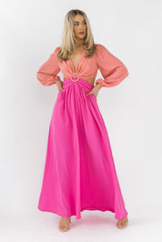 Sienna Peach Pink Maxi Dress - Final Sale