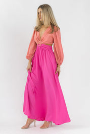 Sienna Peach Pink Maxi Dress - Final Sale