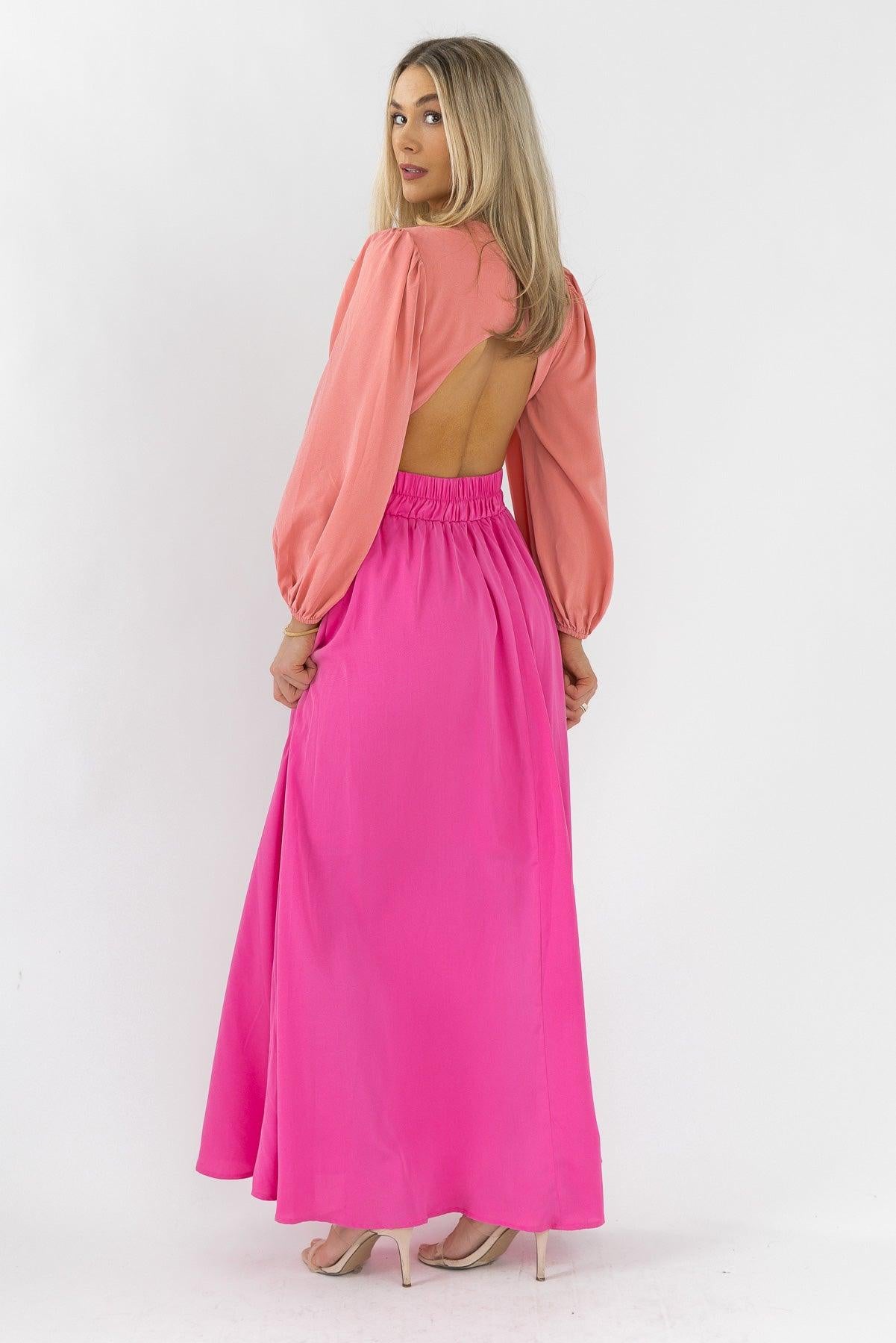 Sienna Peach Pink Maxi Dress - Final Sale