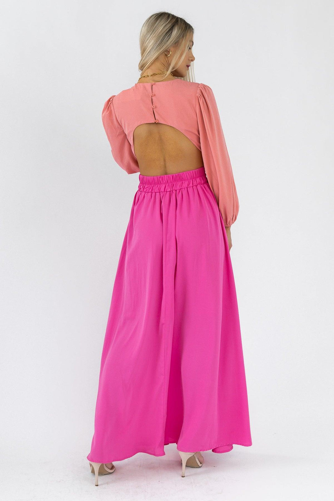 Sienna Peach Pink Maxi Dress - Final Sale