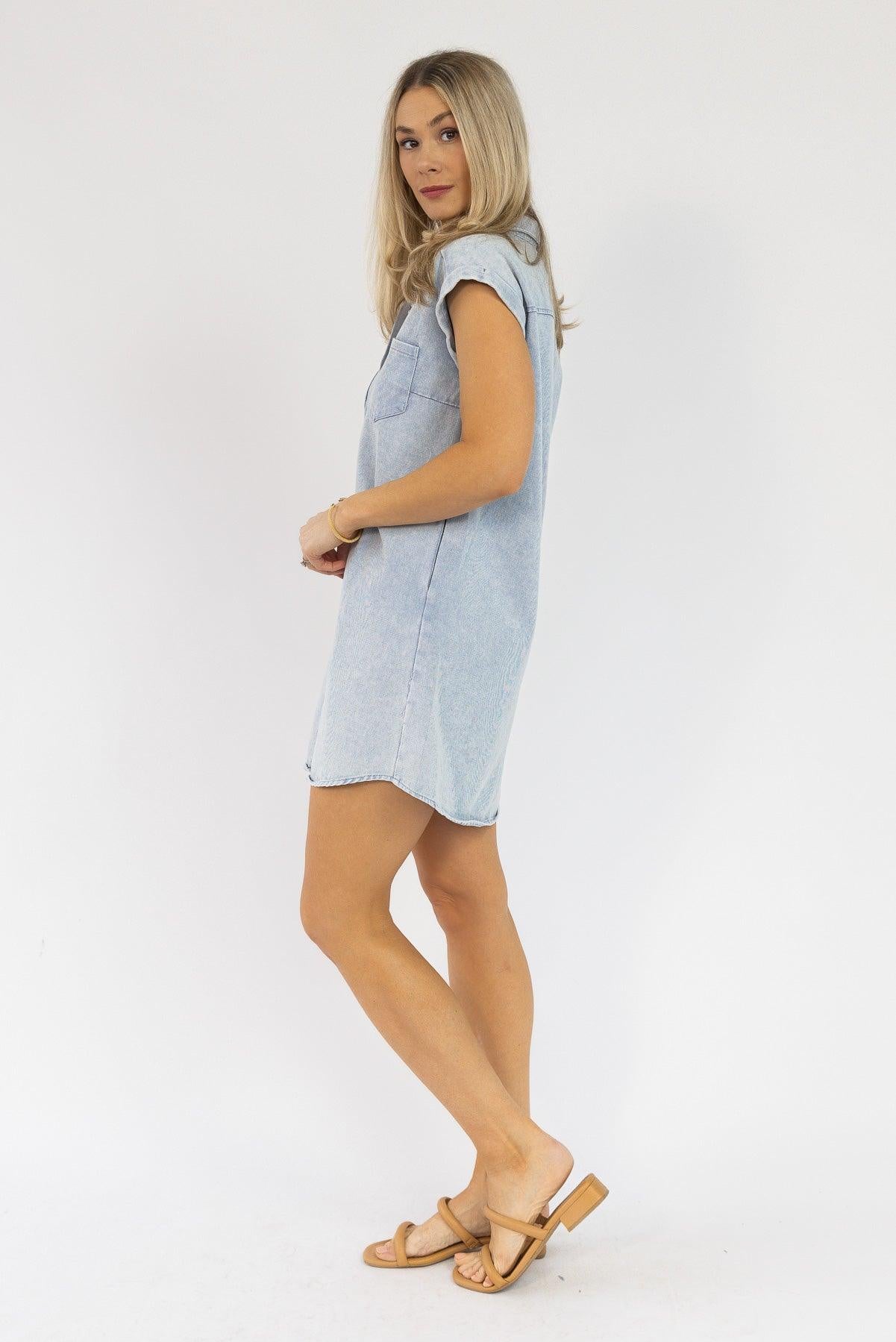 Luella Blue Grey Denim Dress - Final Sale