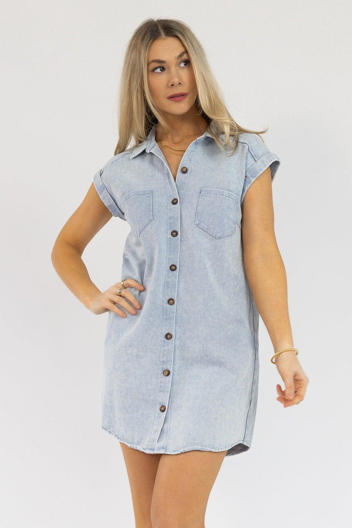 Luella Blue Grey Denim Dress - Final Sale