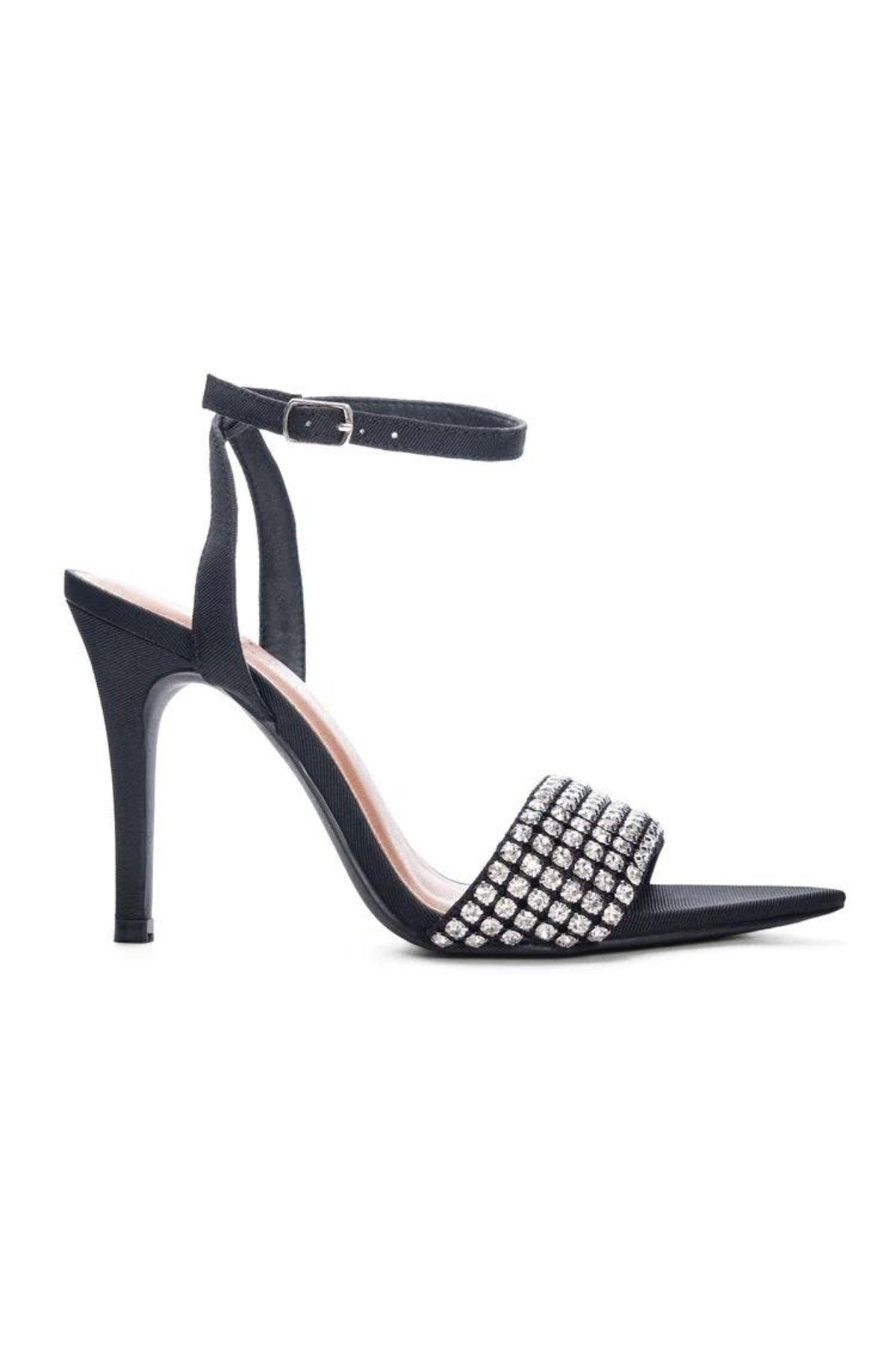 Twinkle Toe Black Rhinestone Heels - JO+CO