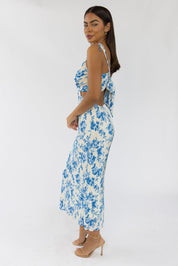 Adair Blue Floral Plisse Dress - Final Sale