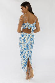 Adair Blue Floral Plisse Dress - Final Sale