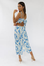 Adair Blue Floral Plisse Dress - Final Sale