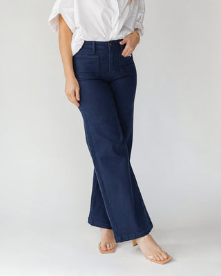 Alden Wide Leg Pant - Navy