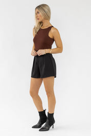 All The Charm Cocoa Bodysuit - Final Sale