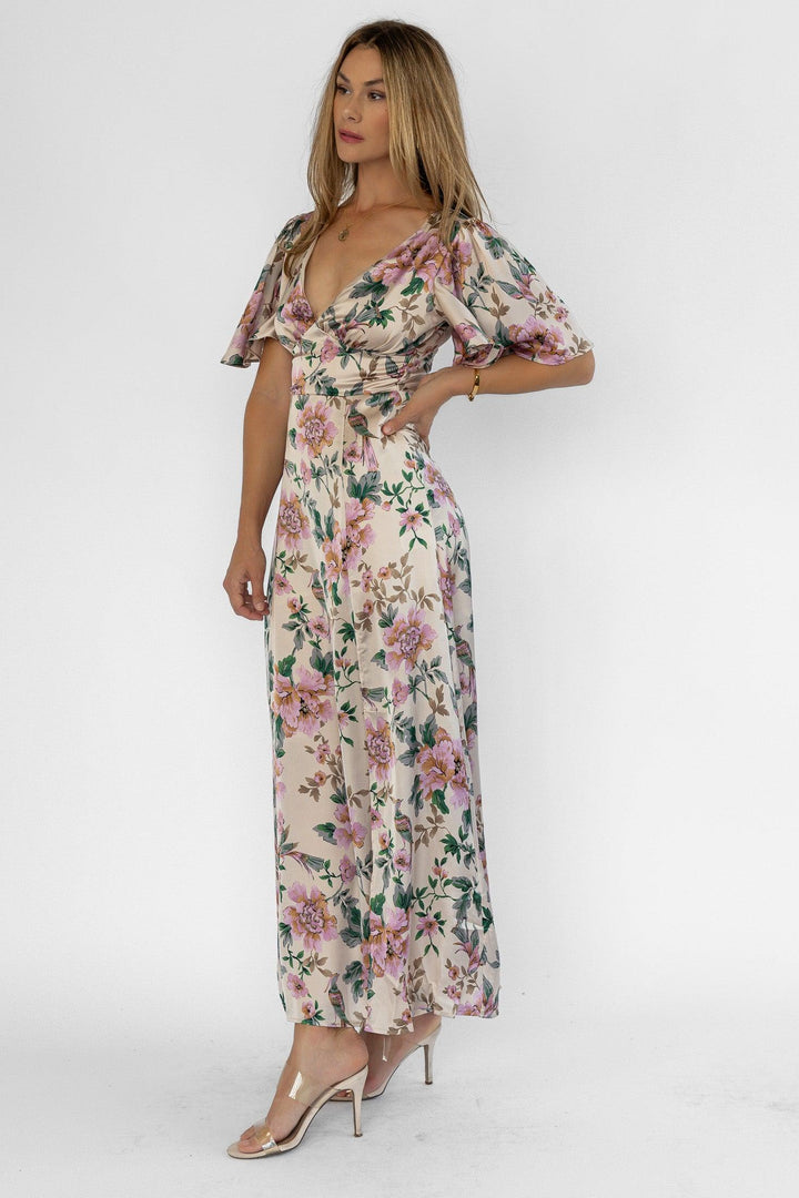 Birdie Pink Floral Maxi Dress