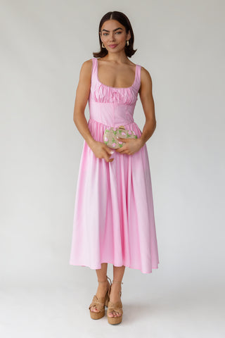 Blythe Ruched Midi Dress