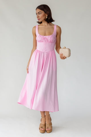 Blythe Ruched Midi Dress