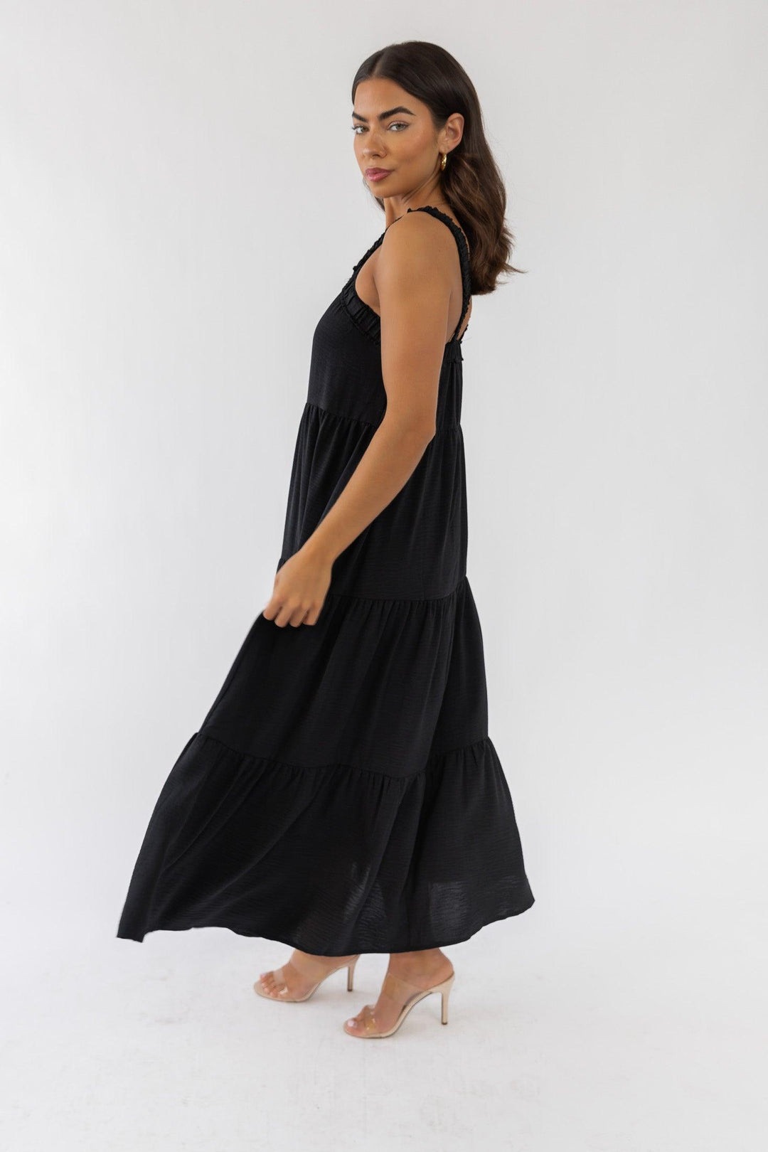 Brenna Black Halter Maxi Dress - Final Sale