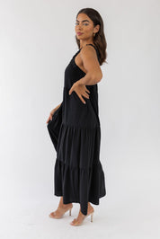 Brenna Black Halter Maxi Dress