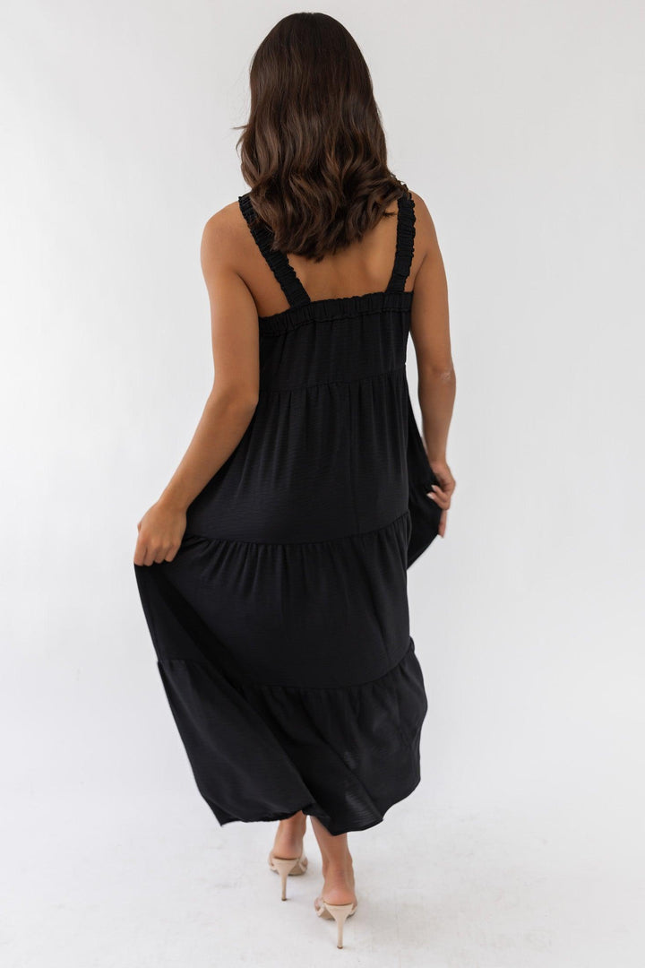 Brenna Black Halter Maxi Dress - Final Sale