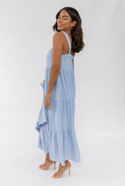 Brenna Blue Halter Maxi Dress