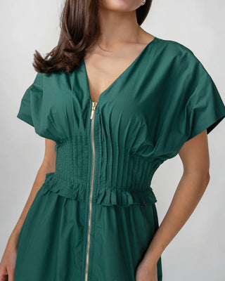 Briar Midi Dress - Deep Green