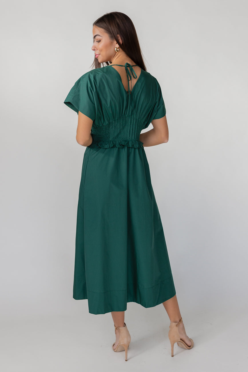 Briar Midi Dress - Deep Green