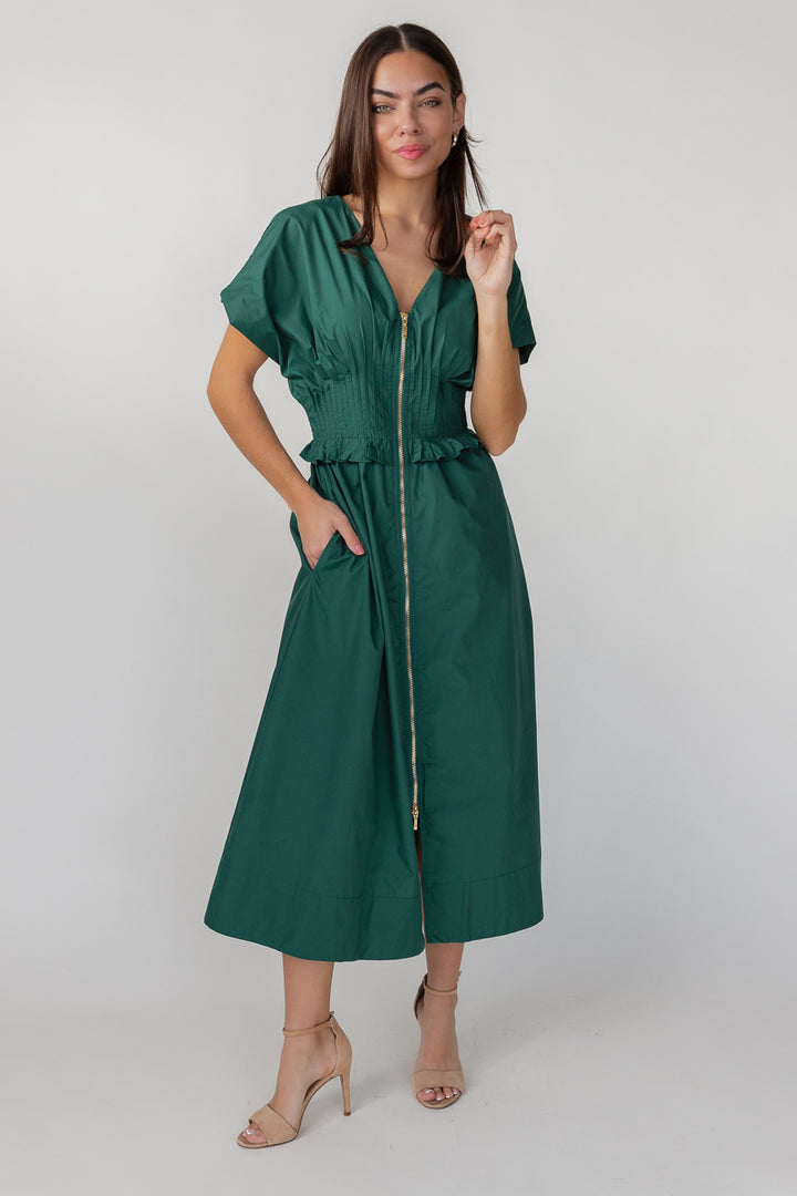 Briar Midi Dress - Deep Green