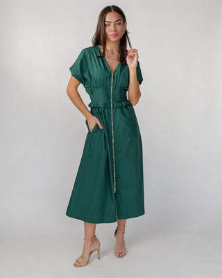 Briar Midi Dress - Deep Green