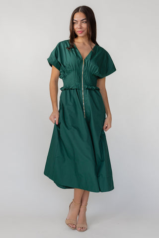 Briar Midi Dress - Deep Green