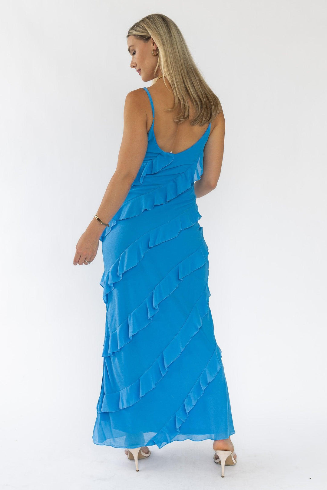 Caelyn Blue Tiered Maxi Dress - Final Sale