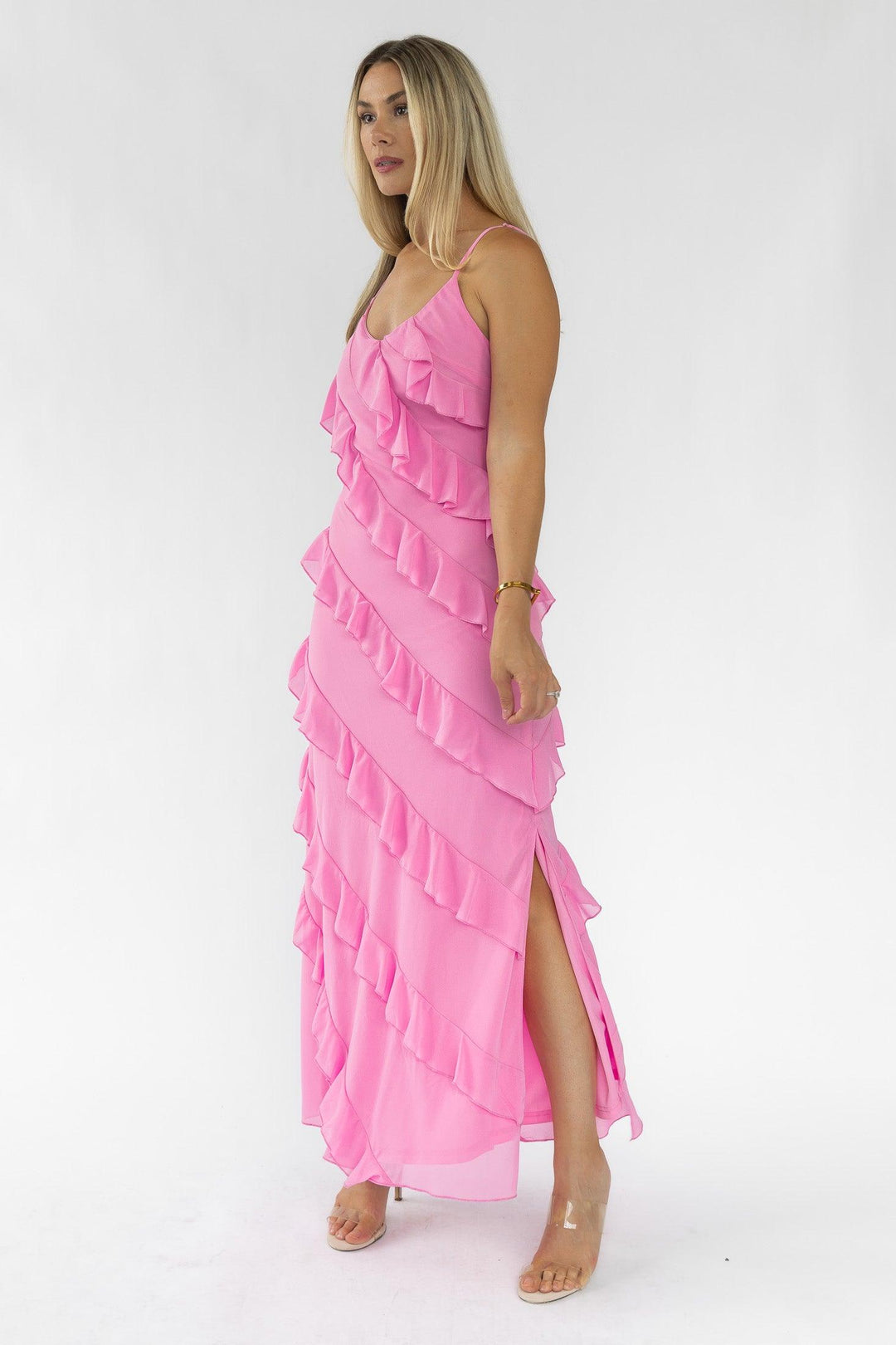 Caelyn Pink Tiered Maxi Dress - Final Sale