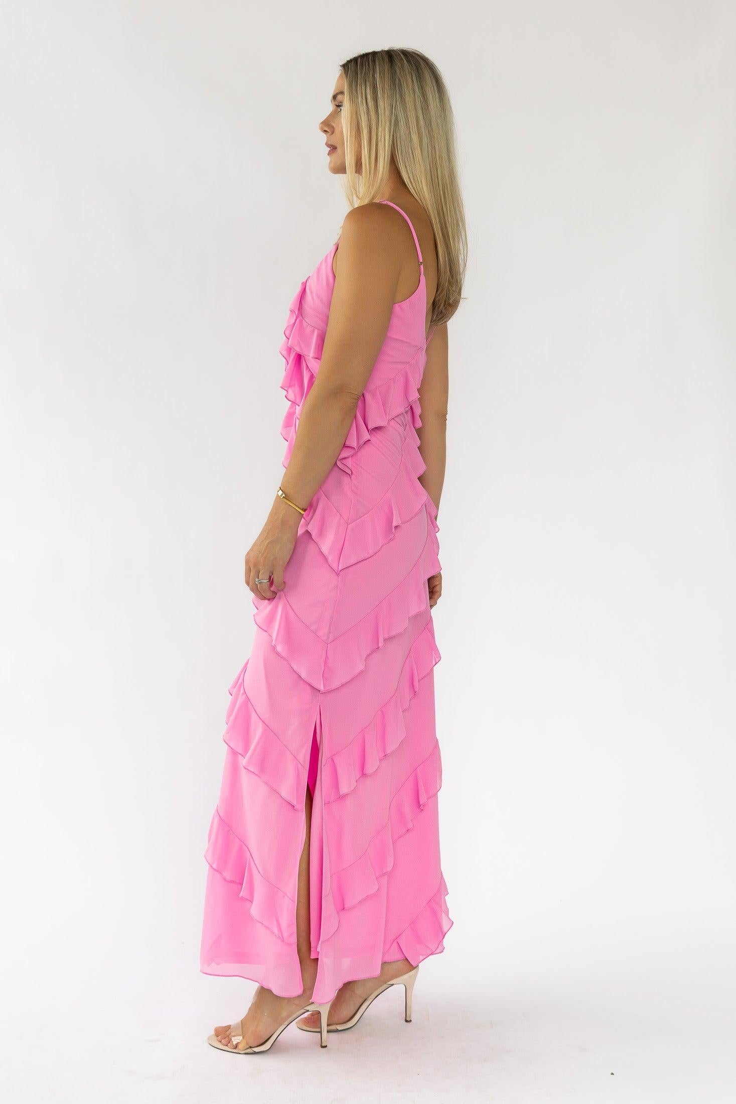 Caelyn Pink Tiered Maxi Dress - Final Sale