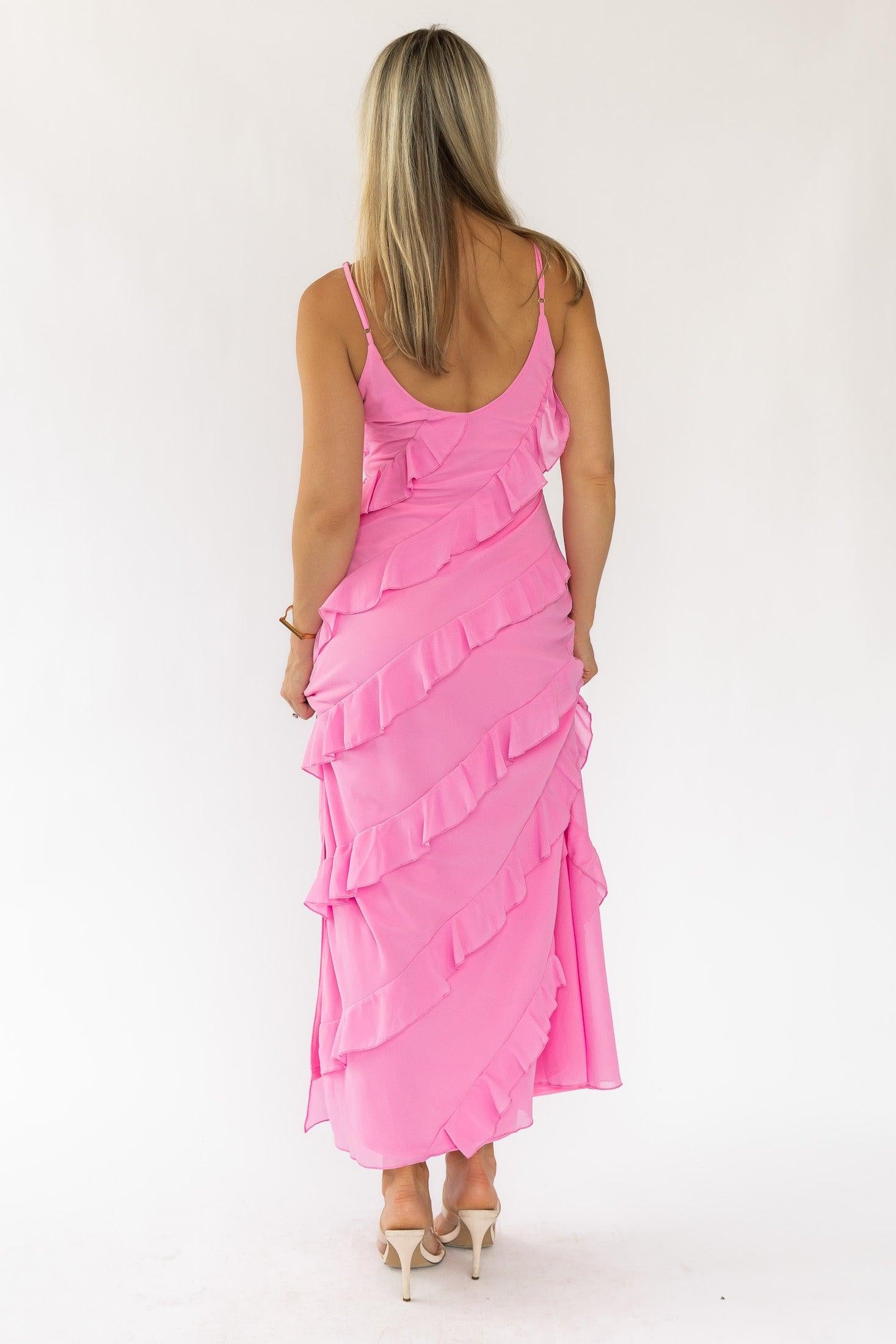 Caelyn Pink Tiered Maxi Dress - Final Sale