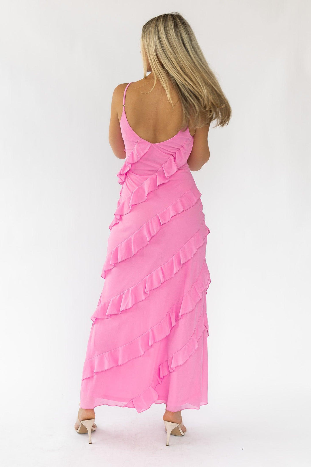 Caelyn Pink Tiered Maxi Dress - Final Sale