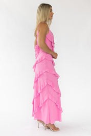 Caelyn Pink Tiered Maxi Dress - Final Sale