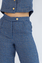 Calista Blue Tweed Set