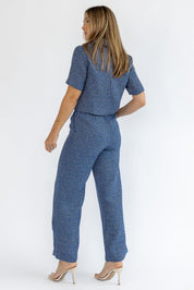 Calista Blue Tweed Set