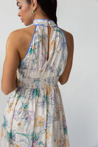 Calista Dress - Cream Floral