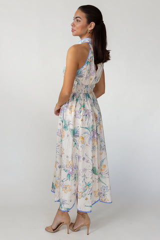 Calista Dress - Cream Floral