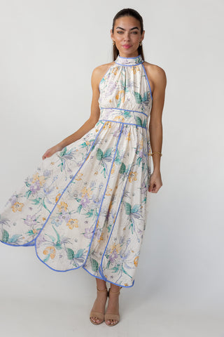 Calista Dress - Cream Floral