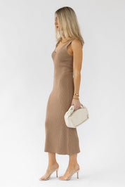 Carlene Mocha Knit Dress - Final Sale