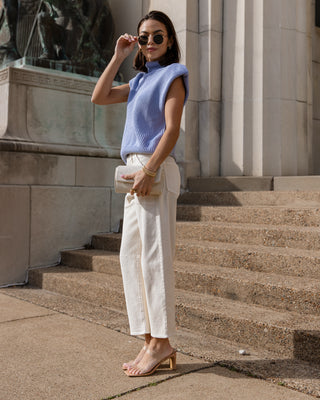 Celine Knit Vest - Blue