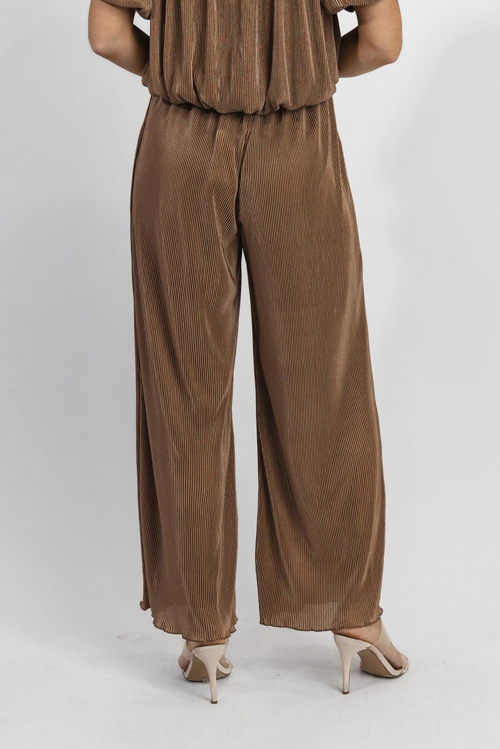 Charm & Cheers Mocha Pleated Pants - Final Sale