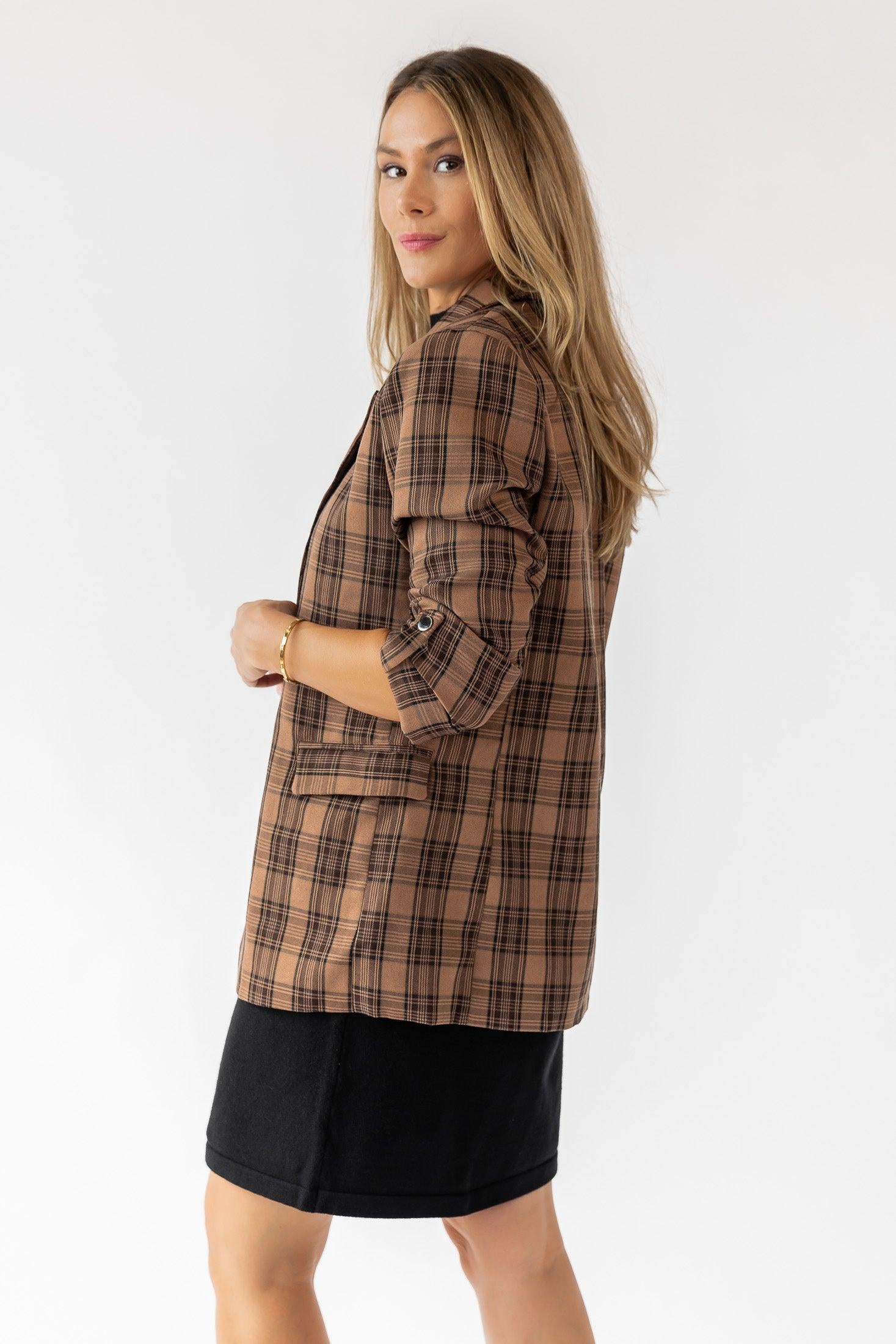 Checklist Chic Plaid Blazer